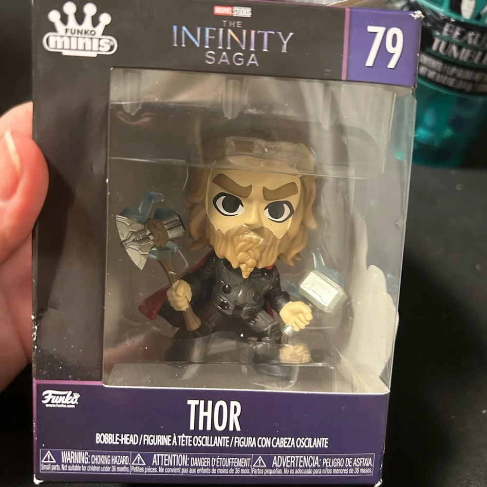 Funko Bro Thor Vinyl Figure with Red Cape and Blue Lightning